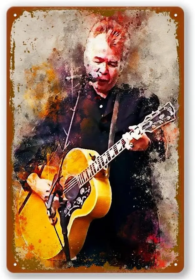 Flmiling Music World John Prine Plaque Плакат Оловянная вывеска Винтажная металлическая Бар Клуб