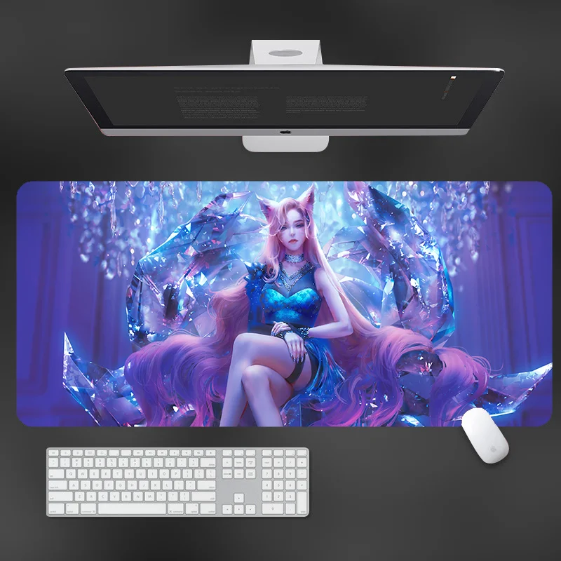 

Game Mouse Pad New HD Home Large Desk Fox Girl MousePads Laptop Office Gamer Anti-slip Mice Mat