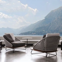 nordic outdoor sofa hotel villa garden balcony leisure rope sofa terrace rattan chair outdoor furniture