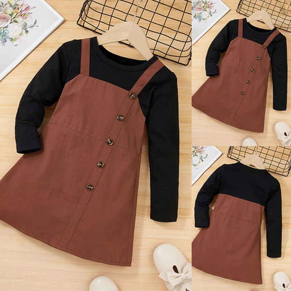 

Autumn Children's Clothes Cotton Baby Girls Dress Fashion Princess Casual Kids Dresses Korean Kids Long Sleeve Retro Princess Dr
