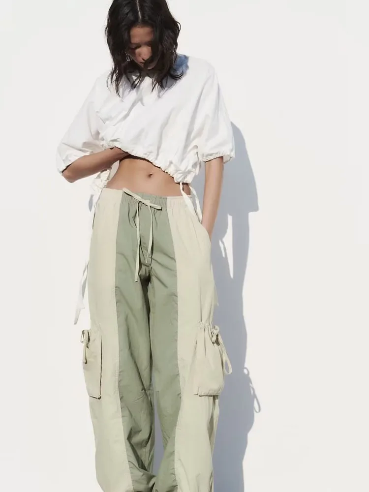 

Женская Повседневная плиссированная рубашка, универсальная Свободная блузка с круглым вырезом и короткими рукавами, лето 2023