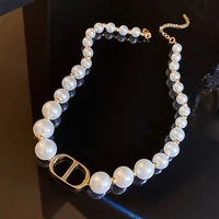 retro pearl necklaceartificial pearl necklacepearl choker necklace charm lady girlfriend wedding birthday pendant necklaces
