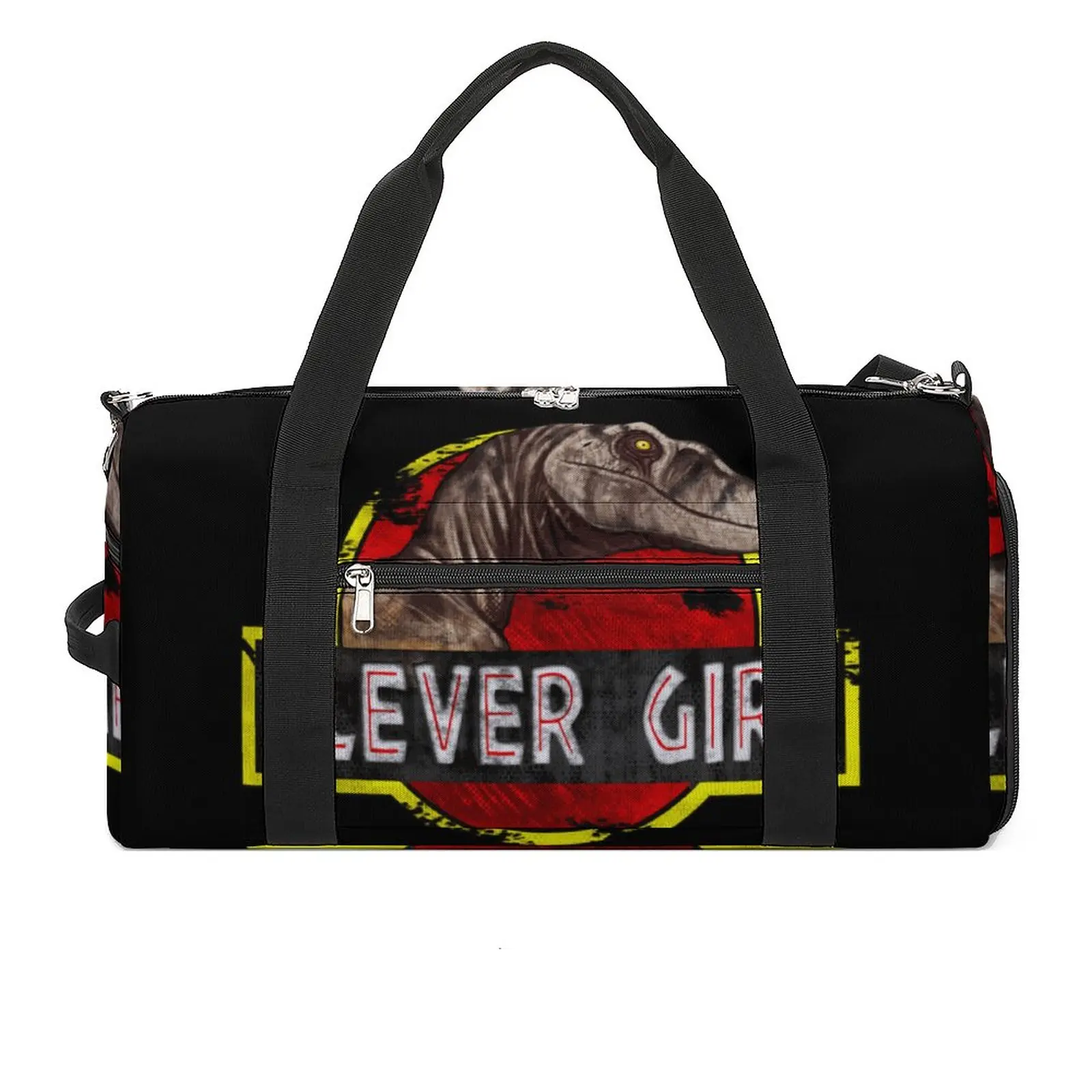 

Clever Girl Sports Bags Jurassic Park Dinosaur Cinema Movie Travel Training Gym Bag Handbags Men's Design Outdoor Fitness Bag