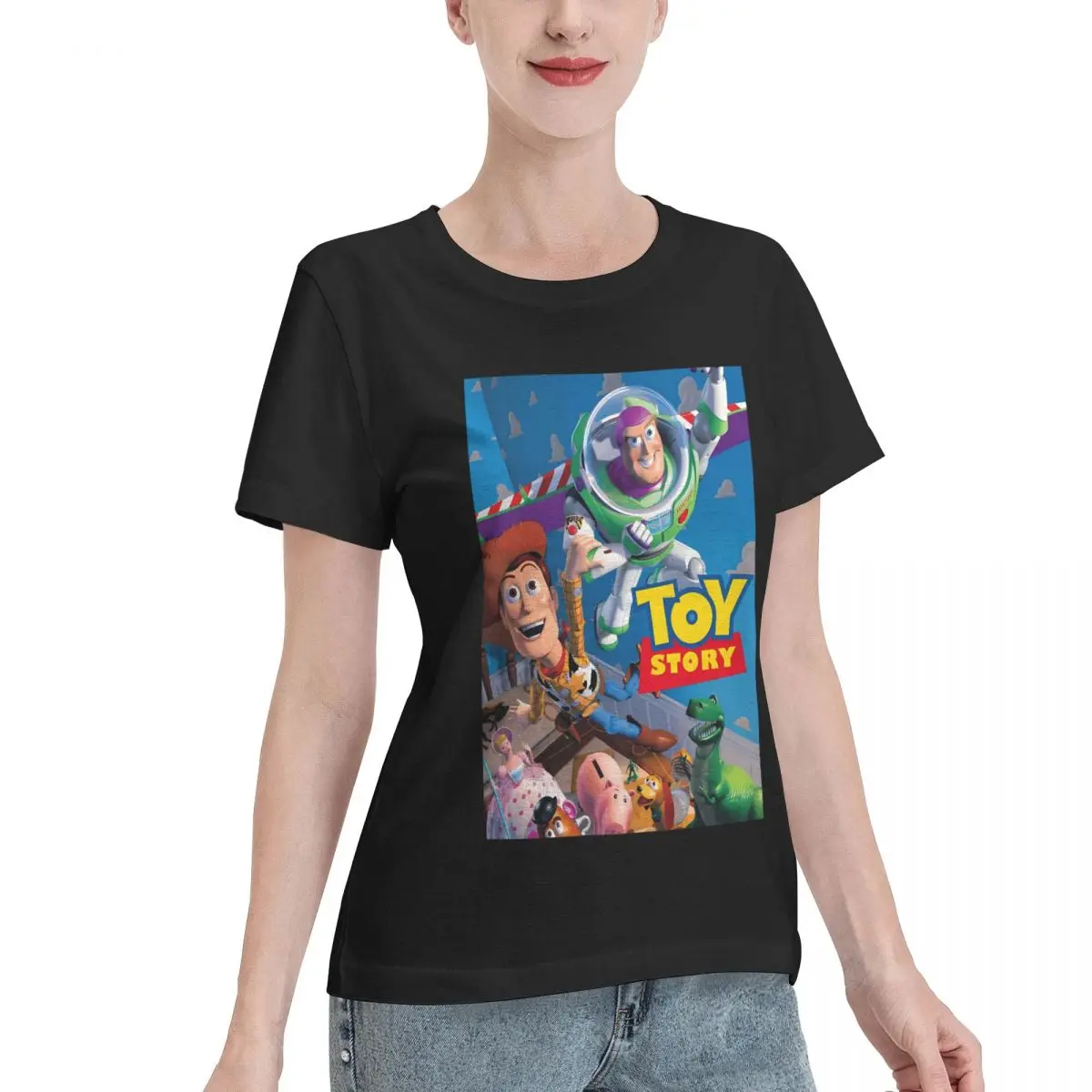 Женская Базовая футболка с коротким рукавом и героями мультфильмов История