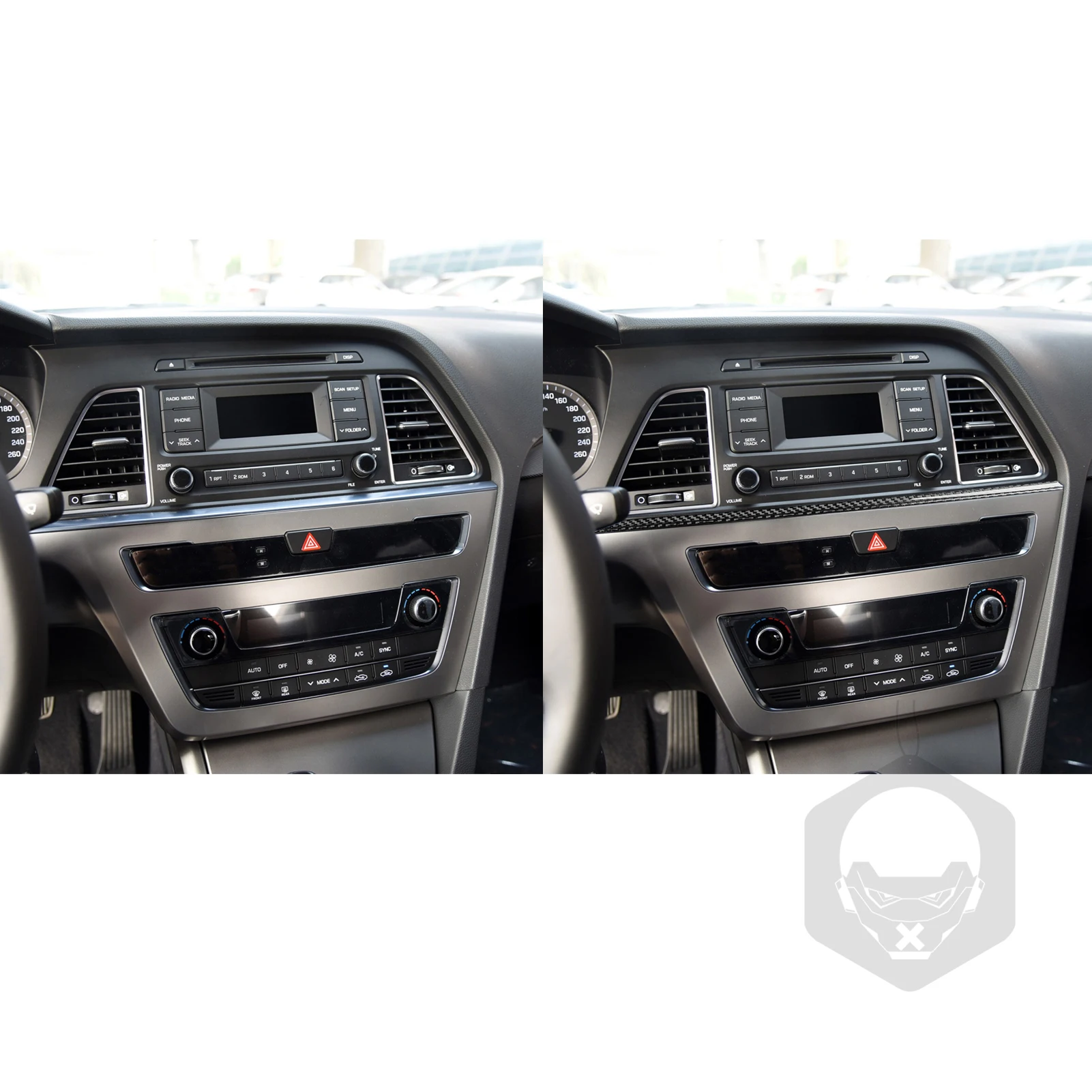 Для Hyundai Sonata 9 2015 2016 2017 декоративная полоса центрального управления наклейка из