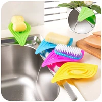 leaf shaped suction cup storage drainage tray rack bathroom soap soap dish kitchen water seepage rack household accessories tool