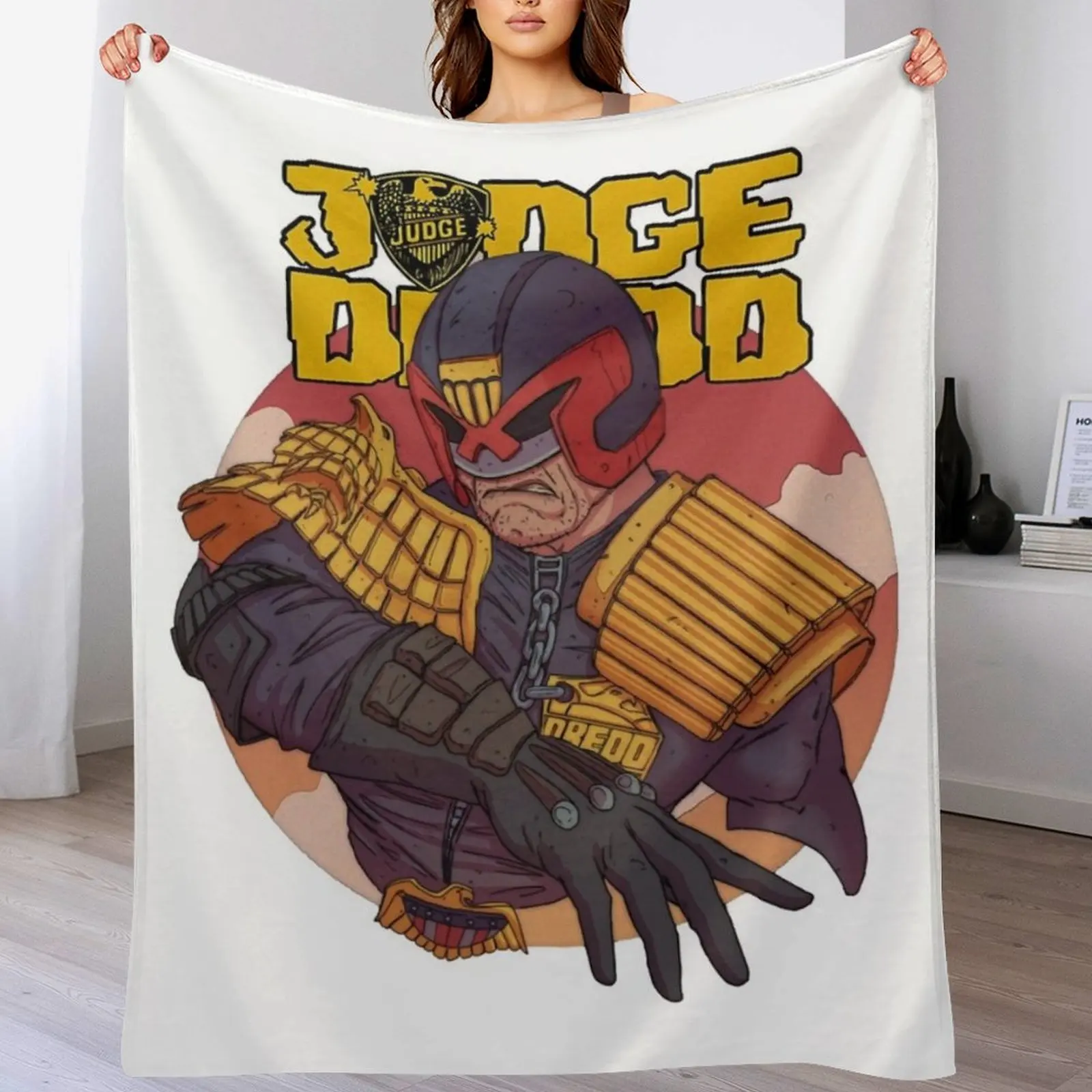 Летнее мягкое одеяло для кровати с рисунком судьи dredd