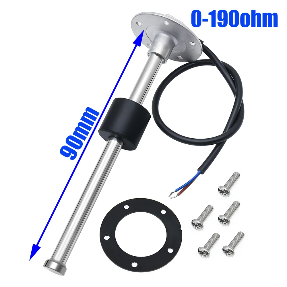 Датчик уровня топлива 0-190 Ом, поплавковый датчик уровня топлива из нержавеющей стали 304, индивидуальный поплавковый датчик 120 140 220 280 мм 600 мм, подходит для лодки, автомобиля, топливного бака