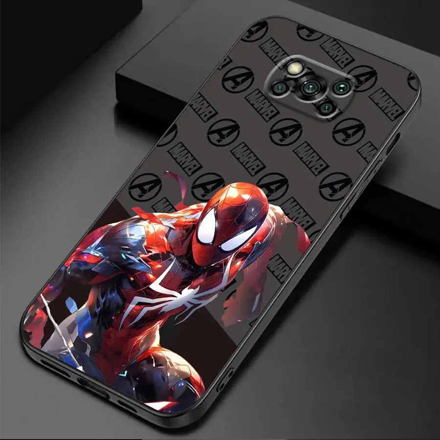 Чехол для телефона Marvel Spider Man Hero Ai Xiaomi Poco C50 C51 C61 M4 Pro 5G M5 X3 NFC X4 GT F5 F1 C40 M3 F4 Cover