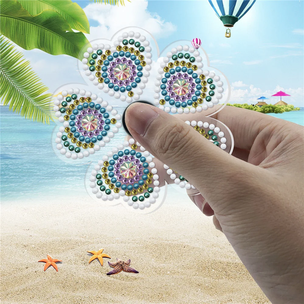 

New Office Decompression Toy Fidget Spinner 5D Diamond Painting Night Glowing Diamond Mosaic Set Toy DIY Gift Employee Benefit