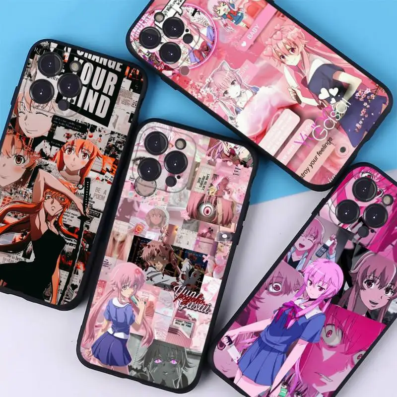 

Anime Mirai Nikki Future Diary Phone Case For iPhone 14 11 12 13 Mini Pro XS Max Cover 6 7 8 Plus X XR SE 2020 Funda Shell