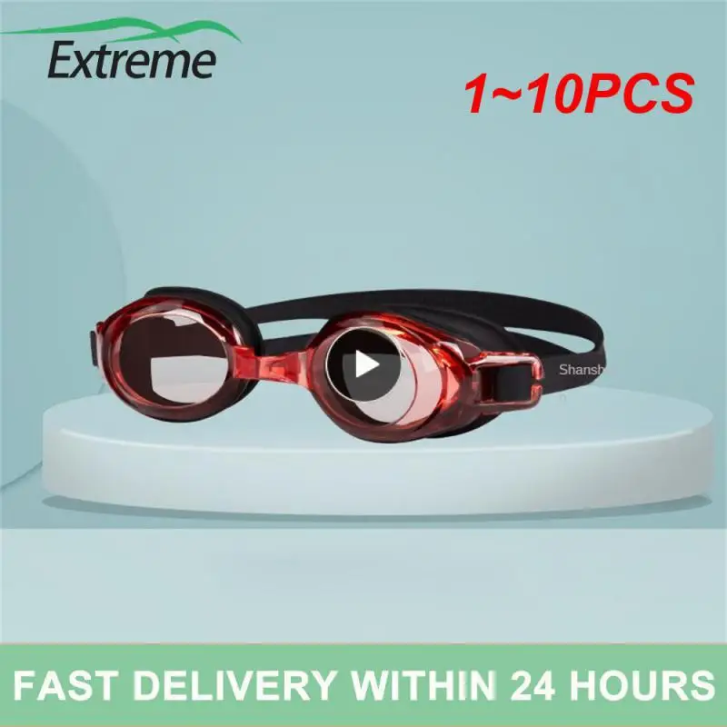 

1~10PCS To -9.0 Myopia Swimming Glasses Prescription Waterproof Anti-fog Swim Eyewear Silicone Diopter Diving Goggles Adults