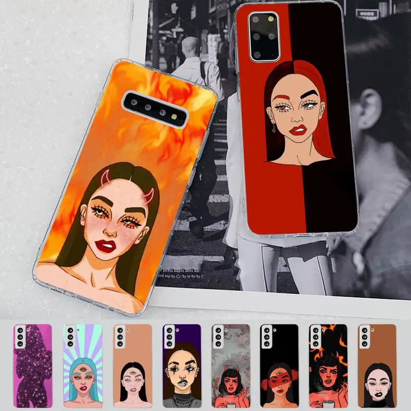 

Aesthetic Devil Woman Bad girl Phone Case for Samsung S21 A10 for Redmi Note 7 9 for Huawei P30Pro Honor 8X 10i cover