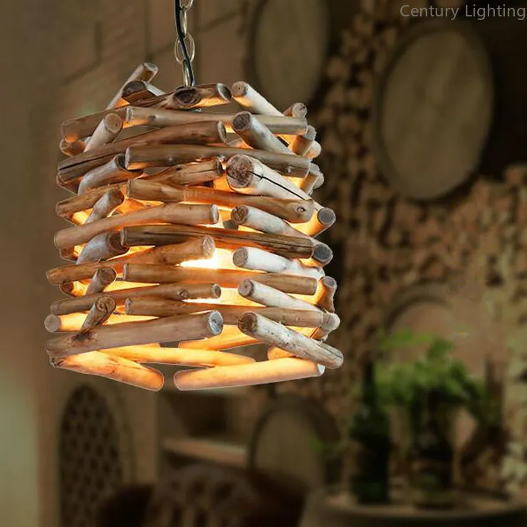 Американская люстра из пеньковой веревки креативная индивидуальность