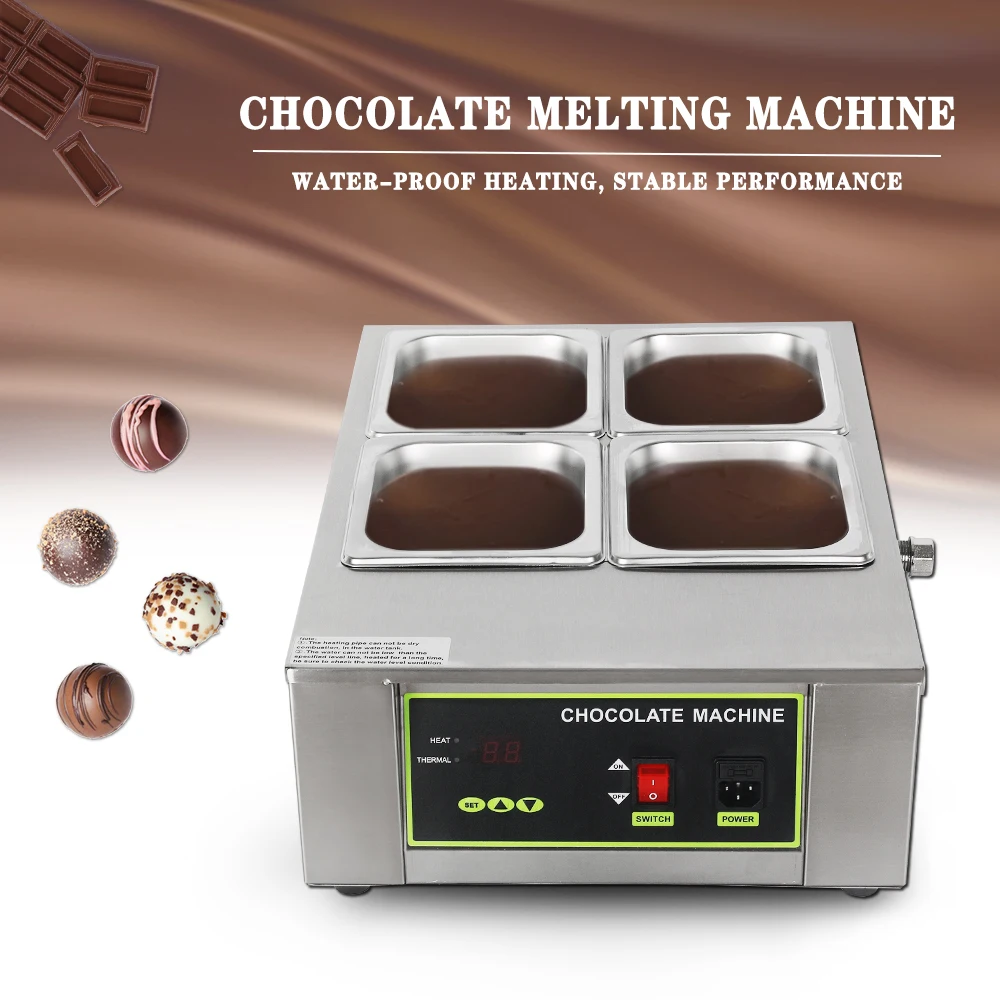 

ITOP Commercial Chocolate Melting Machine Capacity 8kg/12kg Electric Chocolate Heating Pots 1/2/3/4/5/6 Pots 1000W 110V 220V