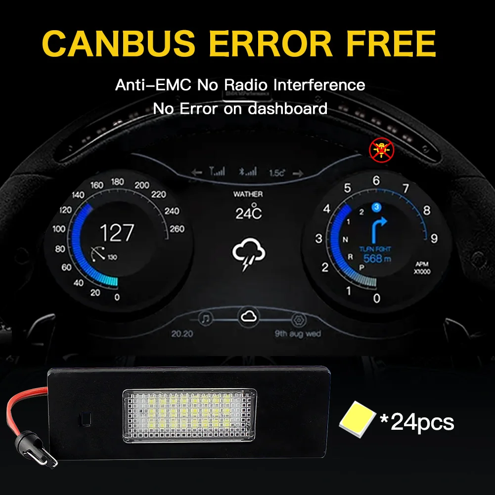 Фото Светодиодная подсветка номерного знака CANBUS для BMW 1, 3, 5, 6, 7 серии X5 X6 Z4 E60 E63 для Mini Cooper Clubman Countryman Paceman без ошибок №3
