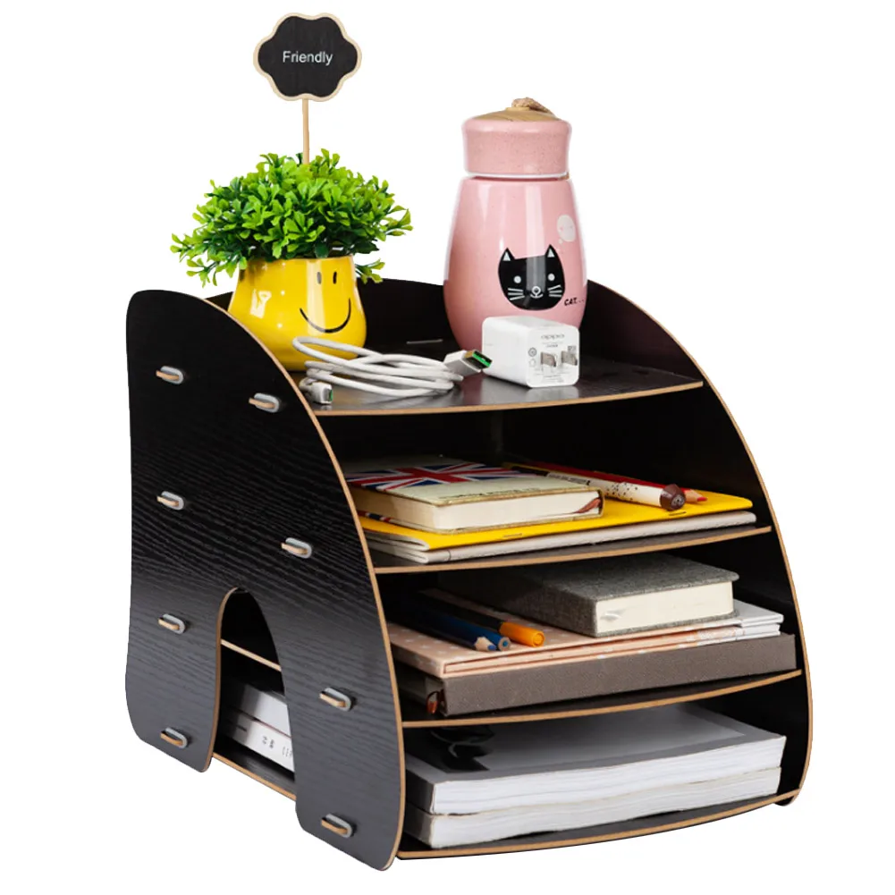 ArC-образный многослойный журнал A4 Подставка для книг и файлов Органайзер Офис