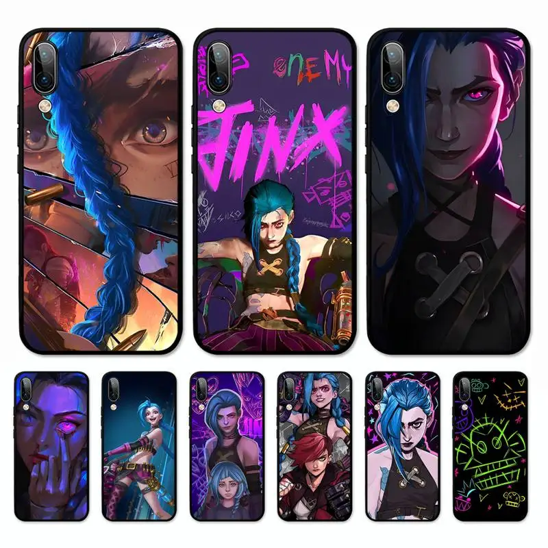 

Anime A-Arcanes JJinx-x Phone Case for Vivo Y91C Y11 17 19 17 67 81 Oppo A9 2020 Realme c3