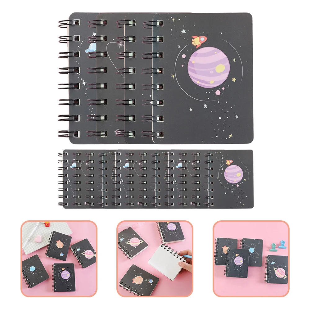 16pcs Portable  Dual Coil Small Small Pocket Notepad Small Notebook Paper Pockets Notepad Writing Note Pads Pocket Notebook