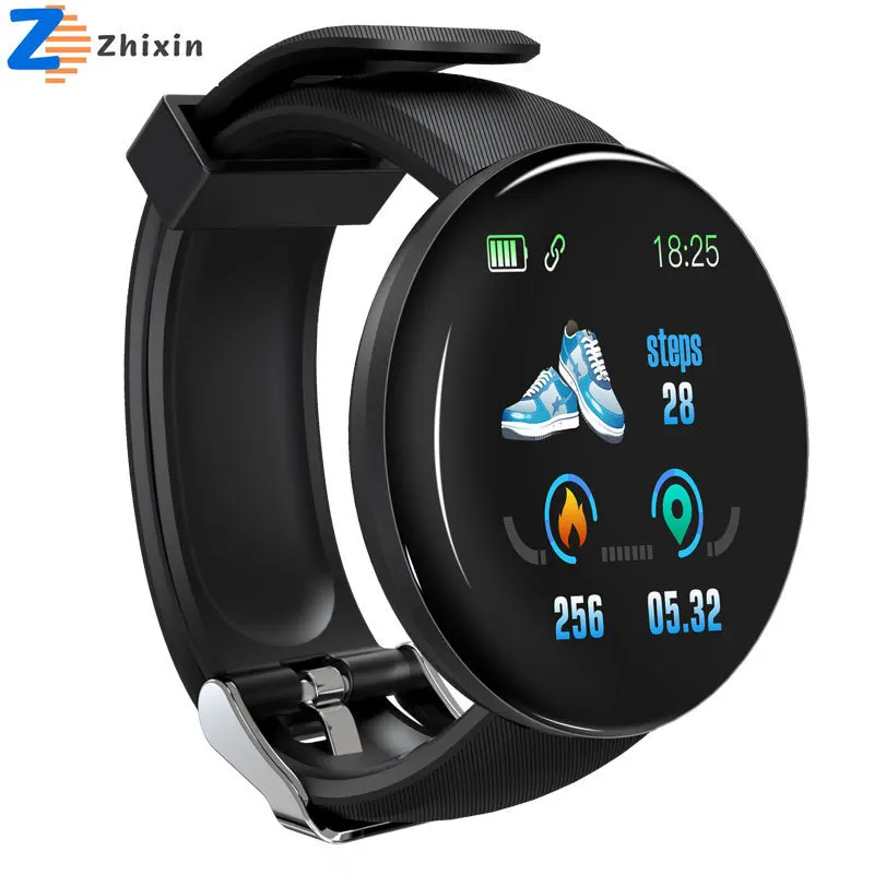 

New D18 smart Bracelet color screen Bracelet movement step information sleep monitoring heart rate smart watch men / women