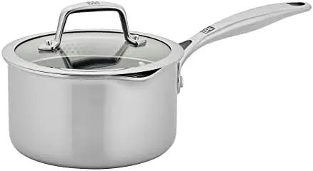 

Ceramic Nonstick Saucepan, 3-qt, Stainless Steel