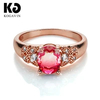 kogavin rings for women anillos mujer simple design ring female party wedding ring anillos pink blue crystal crystal rings