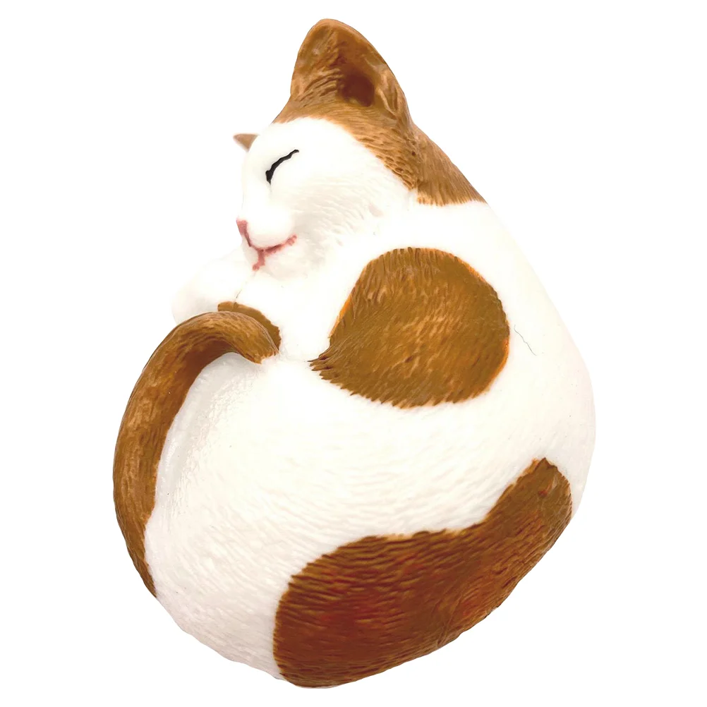 

Cat Sculpture Decor Car Decoration Modern Animal Statue Sleeping Toys Figurines Garden