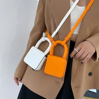 simple women small square shoulder bags candy color ladies pu leather crossbody bag female flap lipstick clutch purse handbags