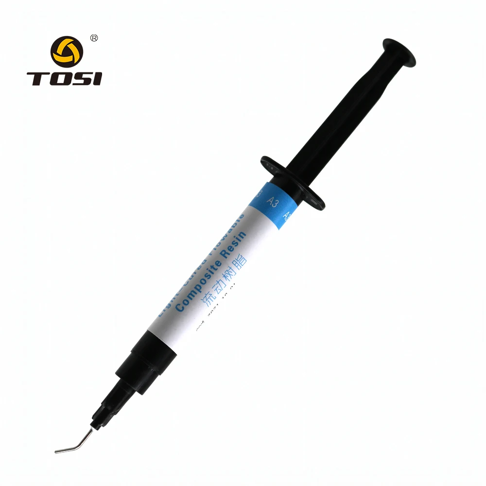Фото Стоматологическая жидкая смола TOSI, заполняющие материалы 2,5 г, A1, A2, A3, A3.5, B1, зеркальная Фотополимерная композитная смола, стоматолог для полости рта №4