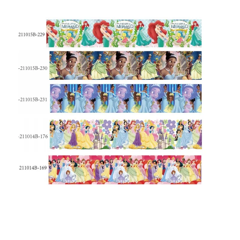 

Корсажная лента из мультфильма «Принцесса Диснея» с принтом 10 ярдов для бантов «сделай сам» праздничное украшение ручной работы
