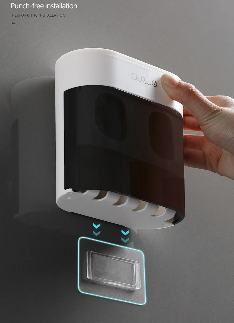 wall mounted automatic toothpaste squeezer toothpaste dispenser magnetic toothbrush holder toothpaste rack bathroom accessories free global shipping