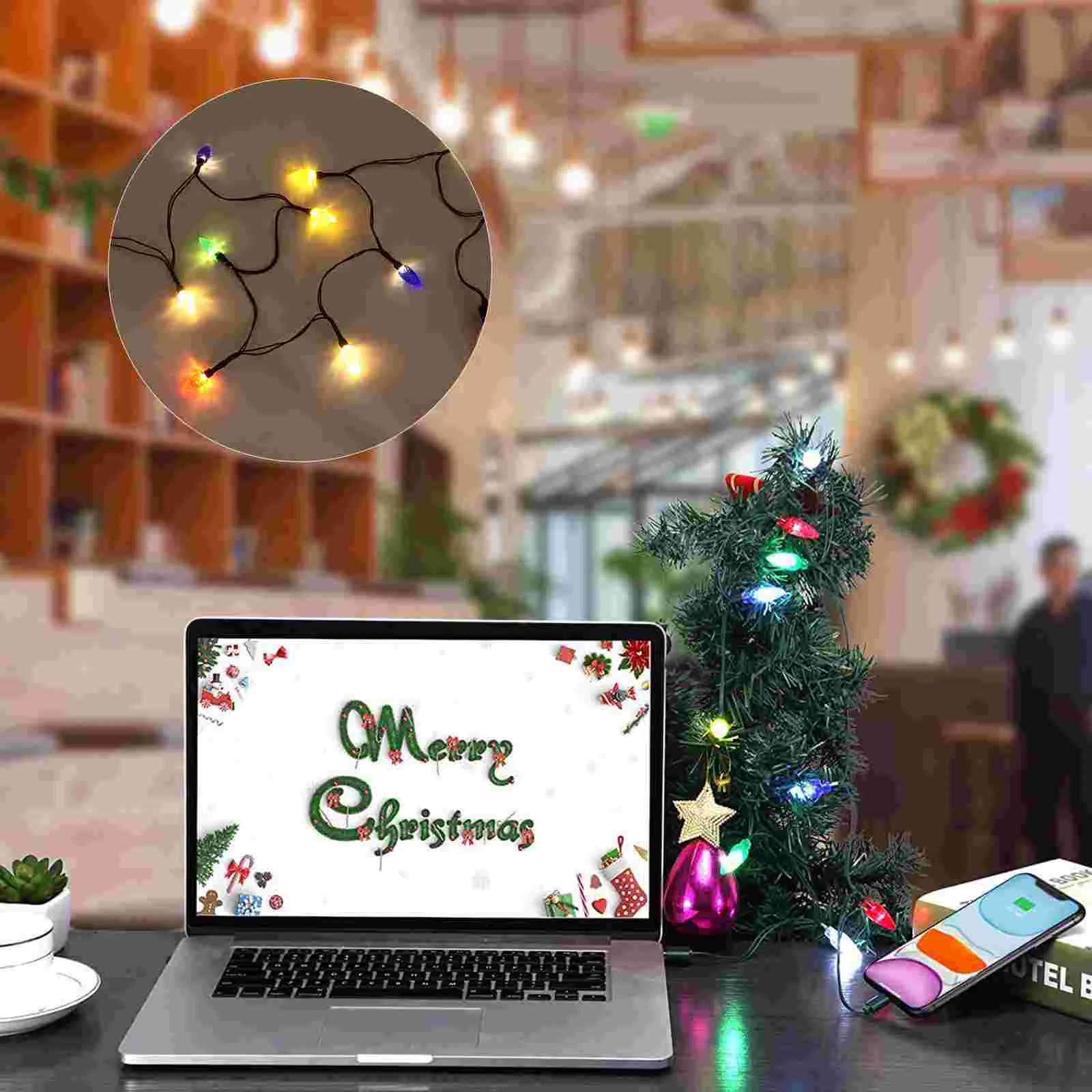 

1pc Reusable Decorative Lightweight Practical Charging Cable USB String Lamp Lamp Christmas Festival