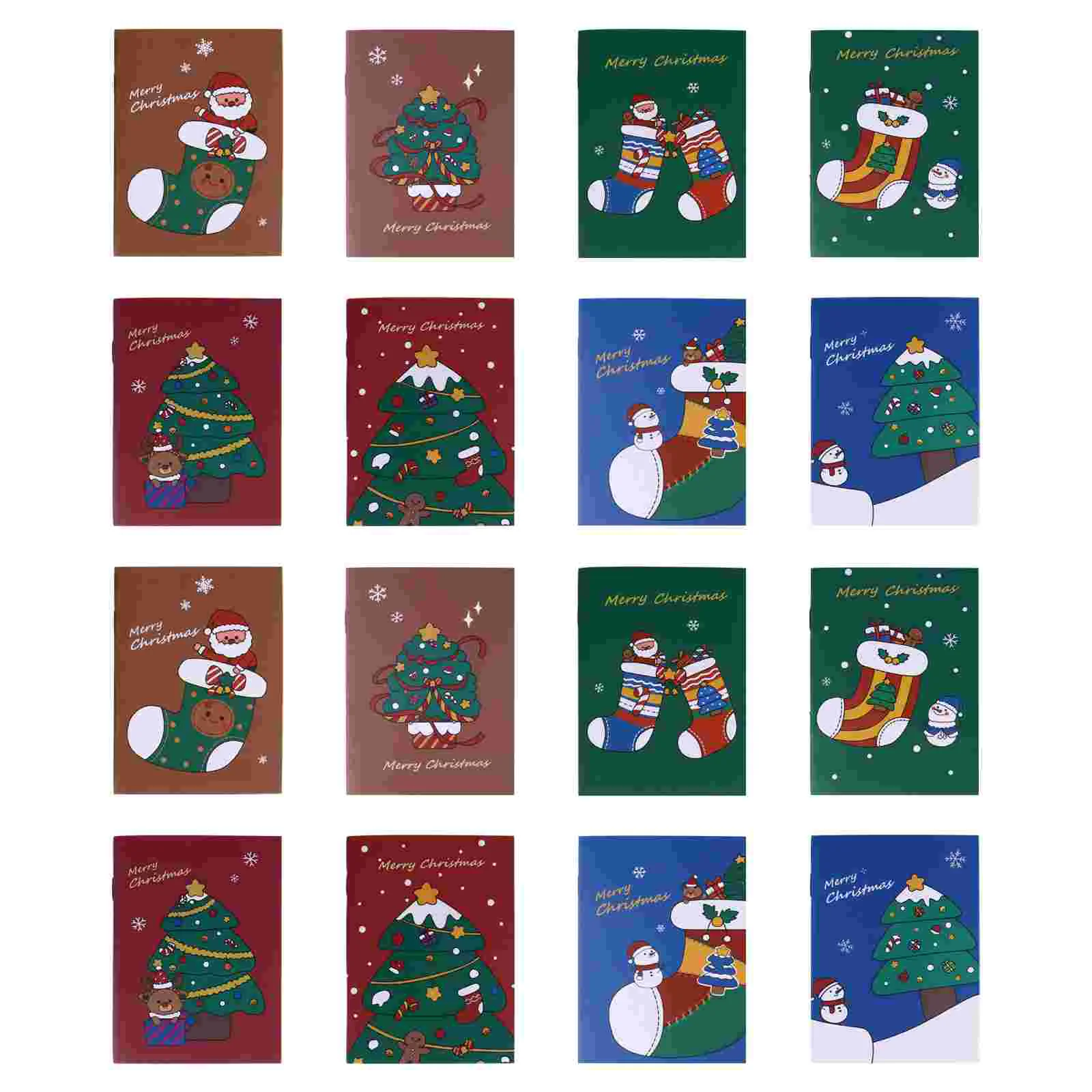 

Christmas Notebook Notepad Journal Mini Pocket Student Holiday Notepads Diary Planner Kids Notebooks Santa Memo Writing Office