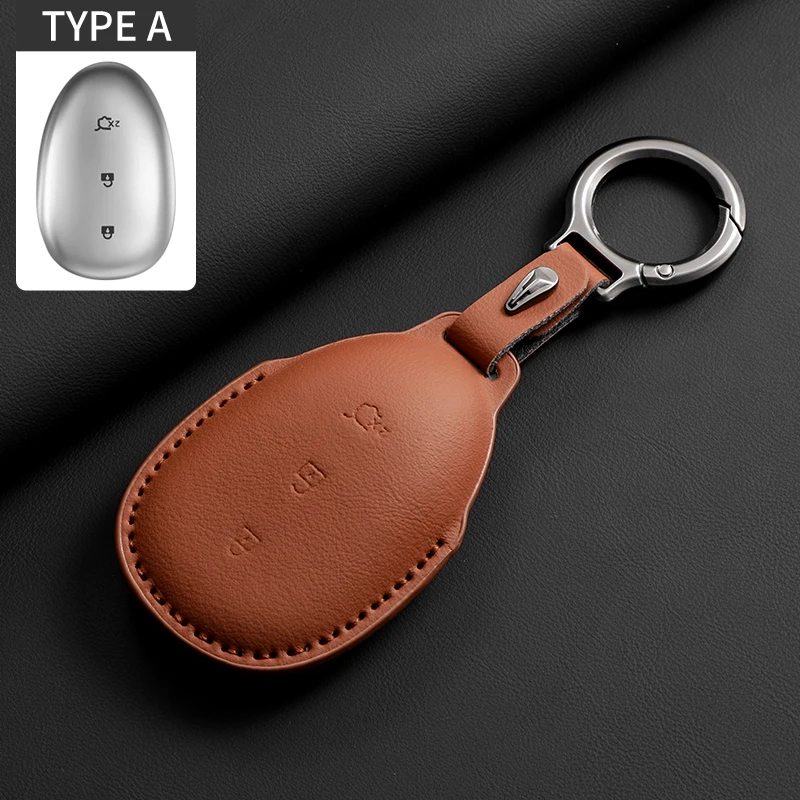 

Оригинальный автомобильный цветной кожаный чехол для ключей для Changan Qiyuan A07 Q07, автомобильный чехол-брелок с защитой от царапин, декоративные аксессуары
