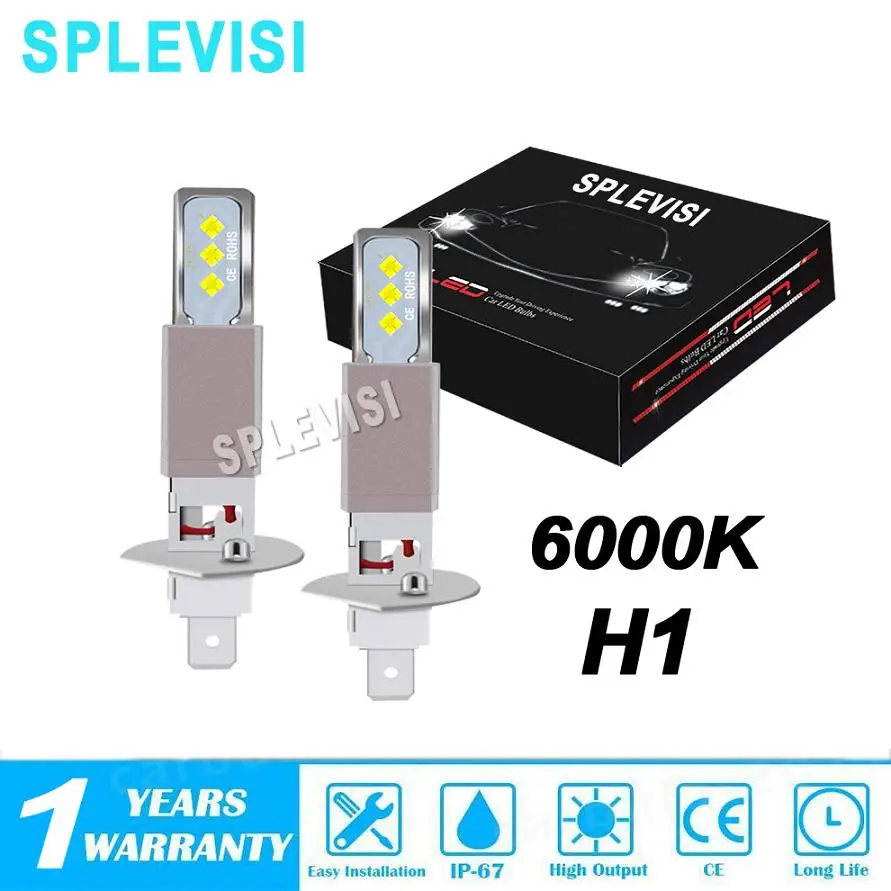 

H1 LED Car Auto Headlight Bulb Fog 6000K No Canbus For VW Beetle 1C1 1999 2000 2001 2002 2003 2004 2005 Jaguar X-Type 2001-2009