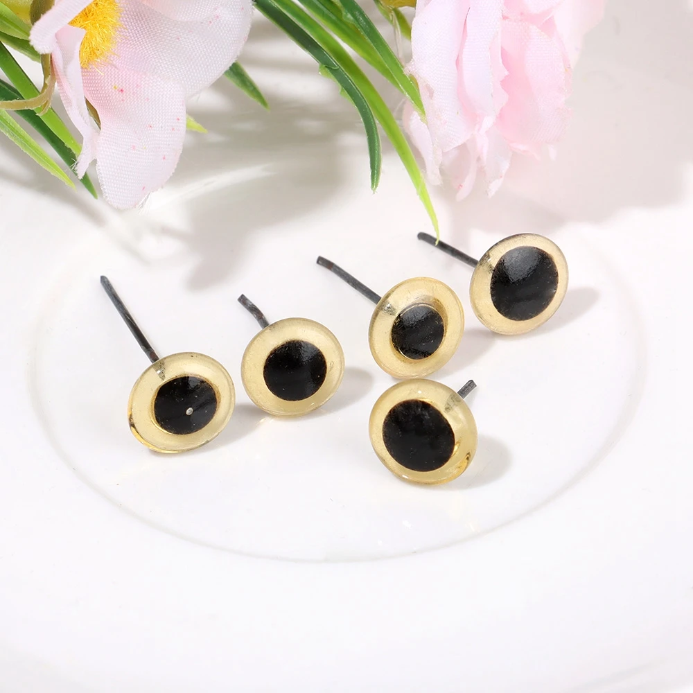 Прозрачные коричневые кукольные стеклянные глаза носы игольчатые валяющие для