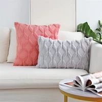 nordic home decor plush pillow case soft fur cushion cover sofa throw pillowcase for living room bed car seat cushion covers 1pc