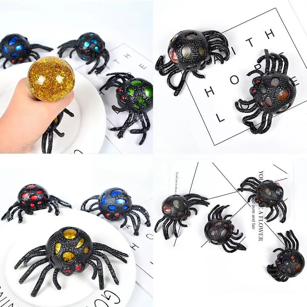 

1pcs Funny Animal Toys Spider Model Tricky Simulation Toys Hand Pinch Relax And Vent Ball Toys For Children Kids Q4e7