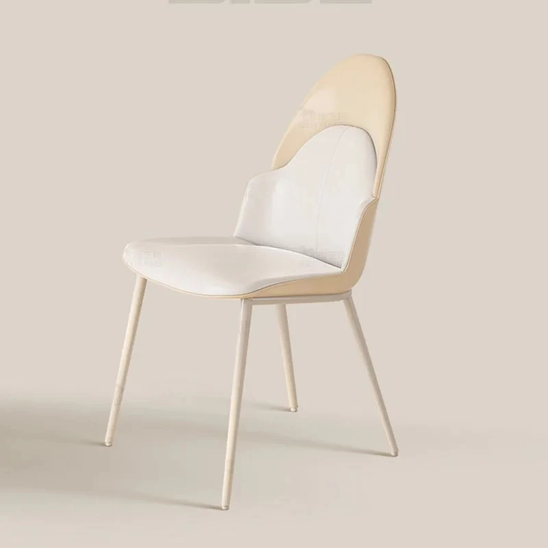 

Modern Nordic Dining Chairs Luxury Metal European Leather Dining Chairs Bedroom Floor Sedie Sala Da Pranzo Kitchen Furniture