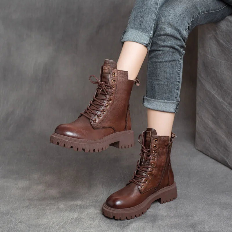 New Boots Women Shoes for Winter Boots Fashion Shoes Woman Casual Autumn Leather  Mujer Female Ankle Boots