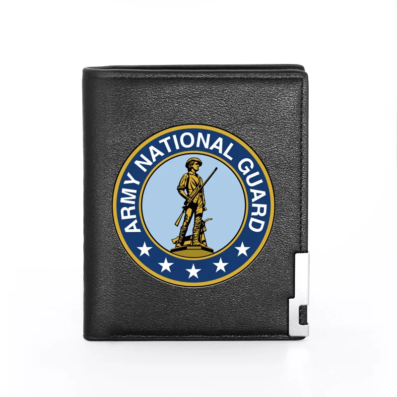 

Модный кожаный кошелек с принтом США для мужчин и женщин, тонкий кошелек двойного сложения для кредитных карт/удостоверений личности, Корот...