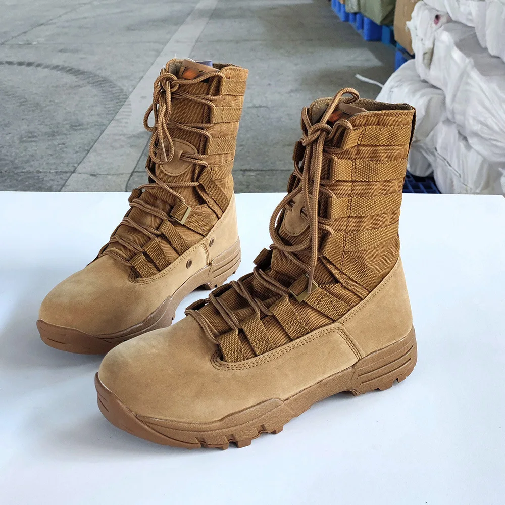 

Мужские военные ботинки высокого качества, тактические ботинки для пустыни, уличные походные ботинки, Армейская Обувь, боевые ботинки, сверхлегкая Мужская обувь 2023