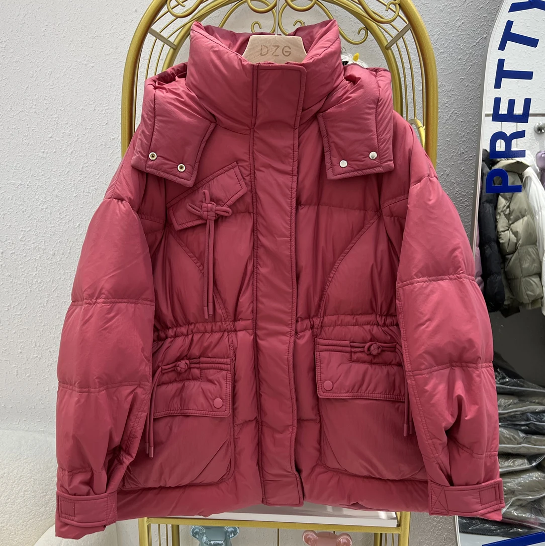 

2023 Woman Jacket Winter Parkas Women Winter Coat Medium Jackets Thick Parkas Plus Size Thick Warm Zipper White Duck Down Y31