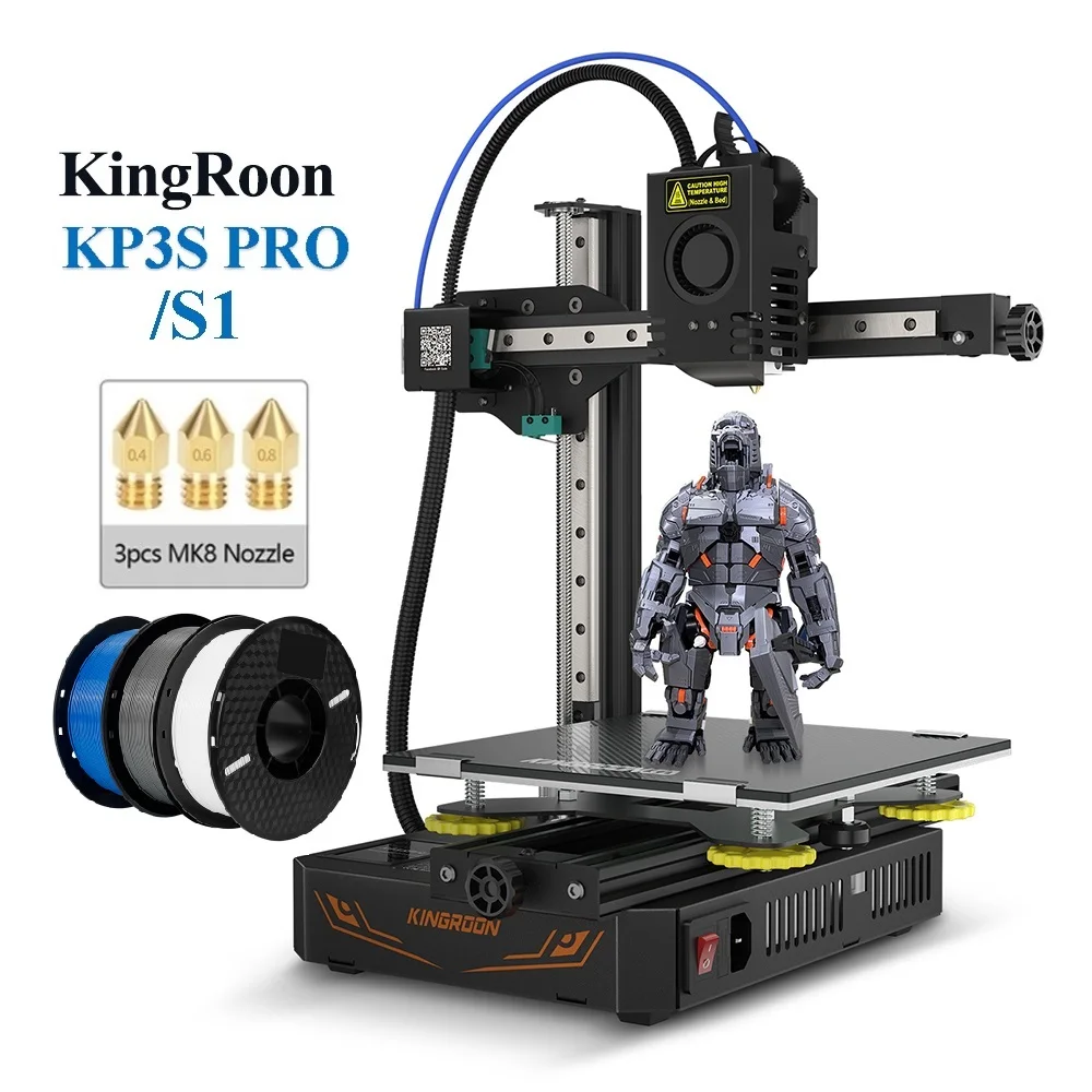 

Комплект для 3D-принтера KINGROON KP3S PRO/PRO S1, титановый экструдер, стеклянная пластина, настольный натяжитель ремня 200*200*200 мм, направляющая MGN12
