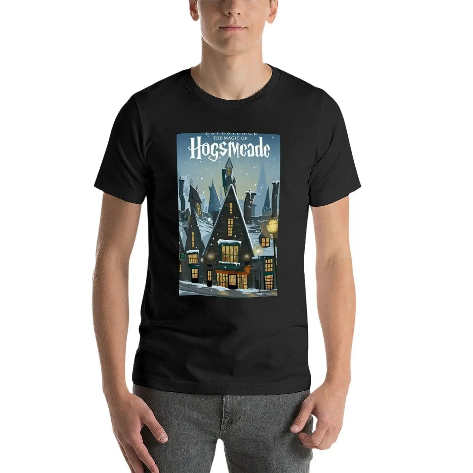 Футболка hogsmeade Аниме футболки новая версия футболок для мужчин