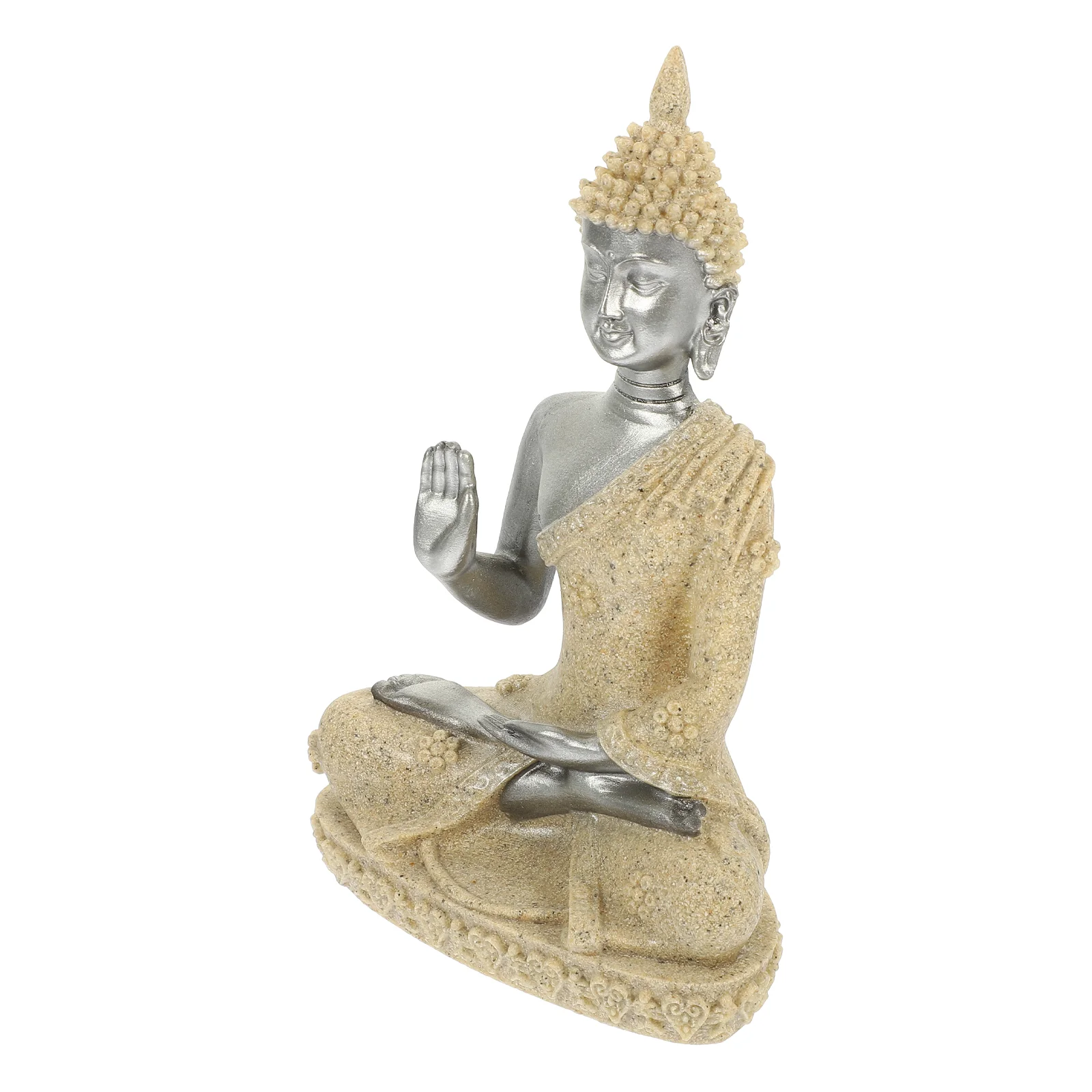 

Statue Aquarium Tank Fish Sitting Zen Resin Decorations Ornament Figurines Decor Figurine Style Statues Meditating Sculpture