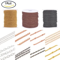 92mroll brass cable chains brass handmade chains twisted chains with spool cadmium free nickel free lead free 2x1 5x0 5mm