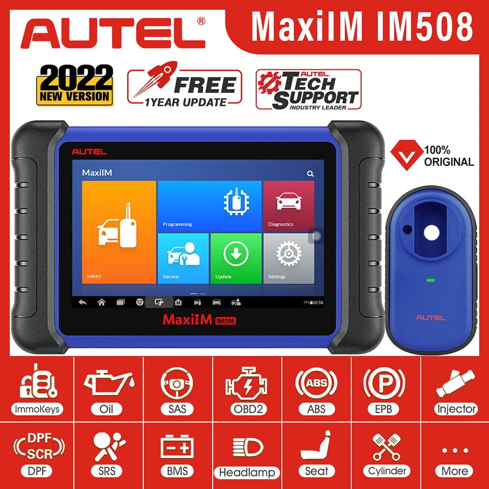 

New Autel MaxiIM IM508 IMMO Key Programming Auto Daignostic Tool, IMMO OBD2 Key Programming IM508 ECU OBD2 Car Diagnostic Tool