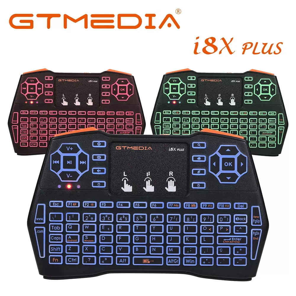

NEW I8x Plus Wireless 2.4G Keyboard English Spanish Portuguese Air Mouse Touchpad Handheld For Android TV BOX Mini PC