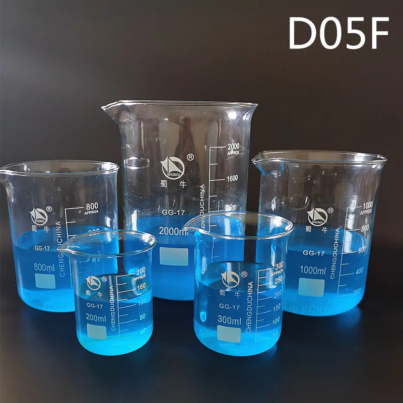 

High-Quality 1Set Borosilicate Glass Laboratory Measuring Cup Glassware School Study Lab Educational Supply